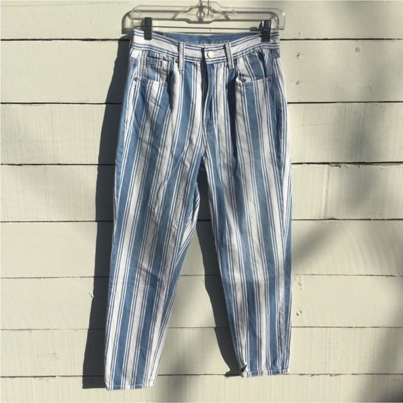 American Eagle Outfitters Blue and White Striped Size 2 - Picture 6 of 6